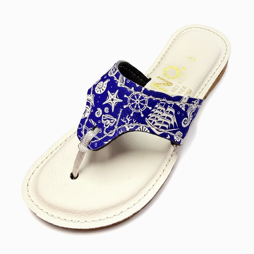 white lily sandals Ladies Printed Lily size 7 / Nautical
